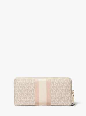 Logo Stripe Continental Wristlet