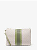 Large Logo Stripe Zip Pouch image number 0