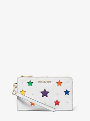 Adele Star-Cutout Pebbled Leather Smartphone Wallet - OPTIC WHITE - 32T9GFDW9U