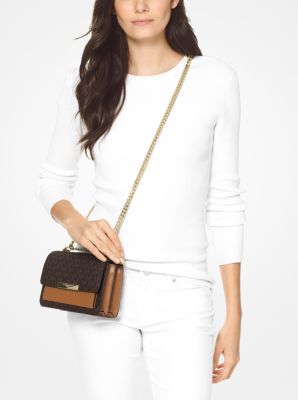 Jade Extra Small Logo and Leather Crossbody Bag Michael Kors Canada