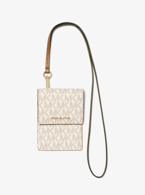 Jet Set Logo Card Case with Lanyard | Michael Kors