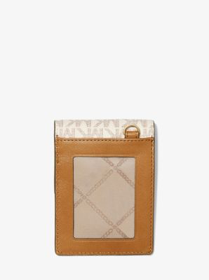 Jet Set Logo Card Case with Lanyard Michael Kors