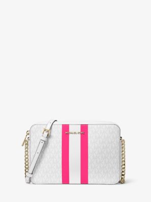 michael kors white and pink purse