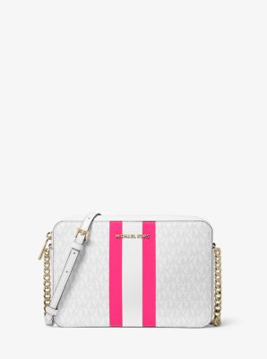 Jet Set Large Logo Stripe Crossbody Bag 