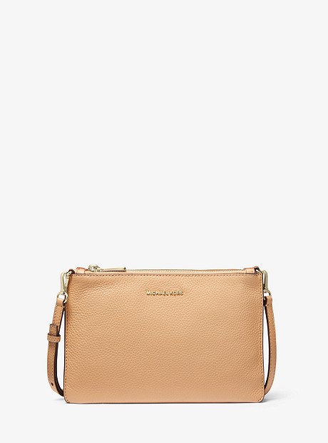 Adele Two-Tone Pebbled Leather Crossbody Bag - ACRN/BUTTRNT - 32T9LF5C7T
