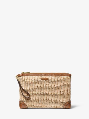 Michael kors wicker outlet clutch