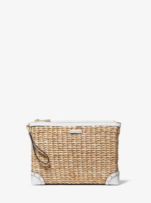 michael kors wicker clutch