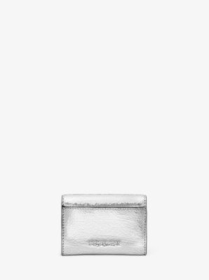 Manhattan Small Crackled Metallic Leather Wallet