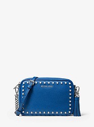 Ginny Medium Studded Pebbled Leather Crossbody Bag - GRECIAN BLUE - 32T9SF5C6L