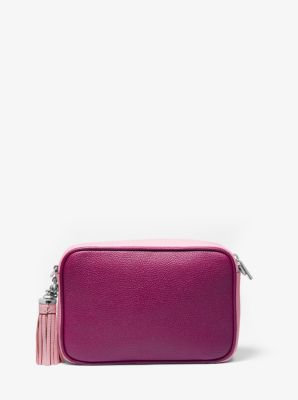 Ginny Medium Two-Tone Pebbled Leather Crossbody Bag