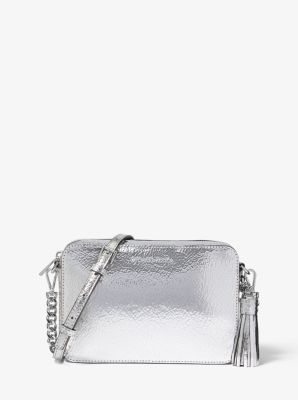 michael kors ginny metallic leather crossbody