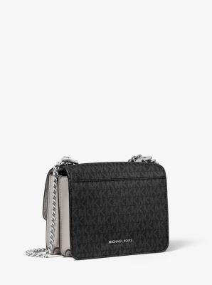 Jade Extra-Small Logo and Leather Crossbody Bag