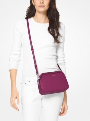 Michael kors houston medium on sale crossgrain leather satchel