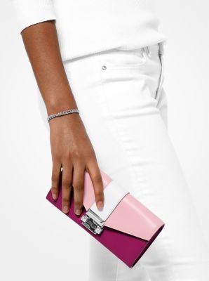 Whitney Large Two-Tone Leather Chain Wallet