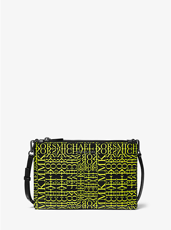 Adele Newsprint Logo Leather Crossbody Bag image number 0