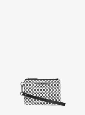 Checkerboard Logo Leather Coin Purse | Michael Kors