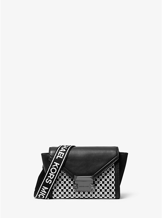 Whitney Mini Checkerboard Logo Leather Convertible Crossbody Bag image number 0