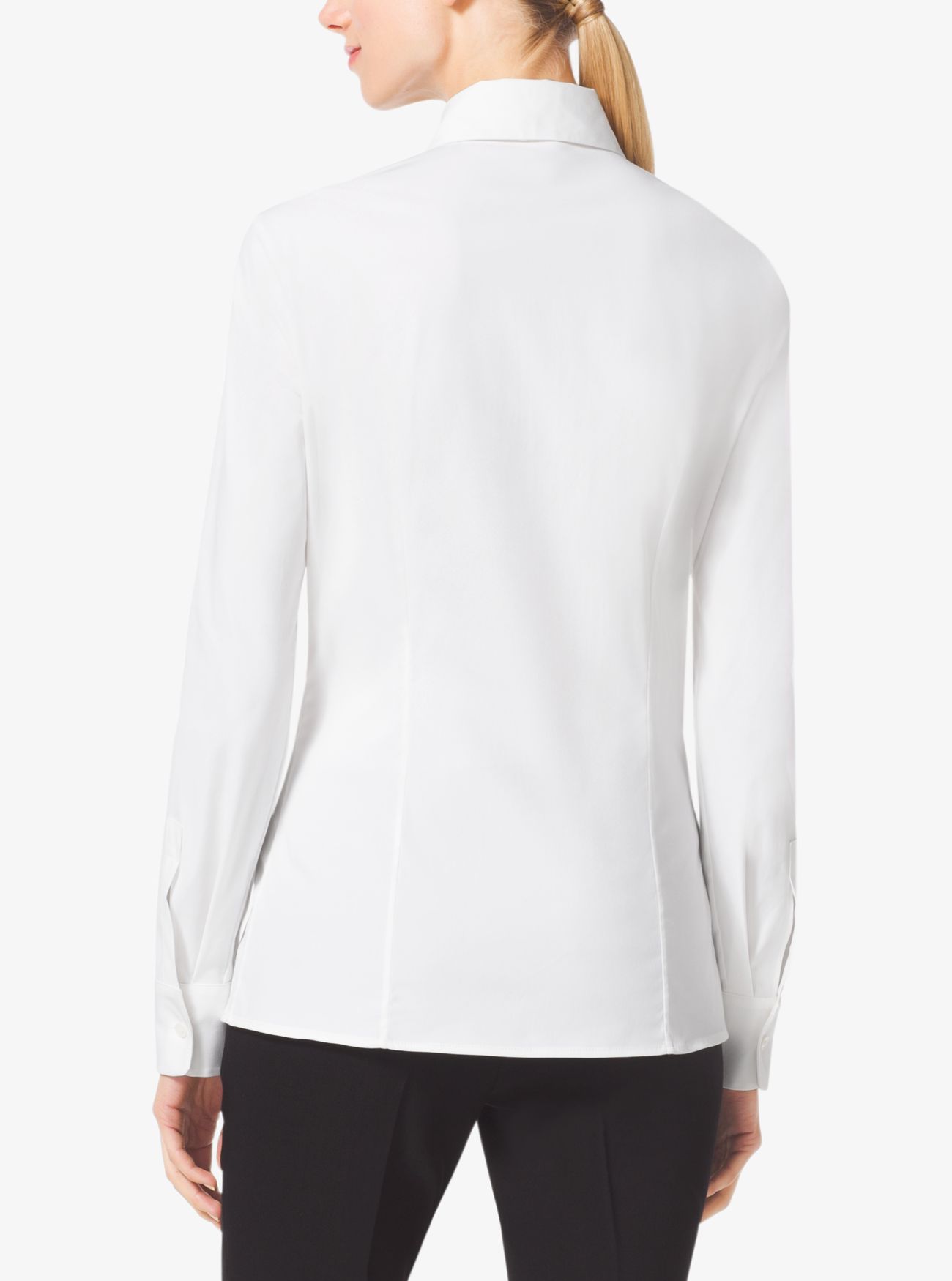Cotton-Poplin Button-Down Shirt | Michael Kors