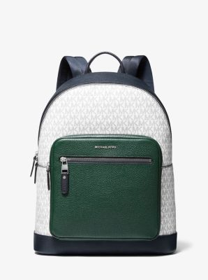 Hudson Color-Block Logo and Leather Backpack | Michael Kors