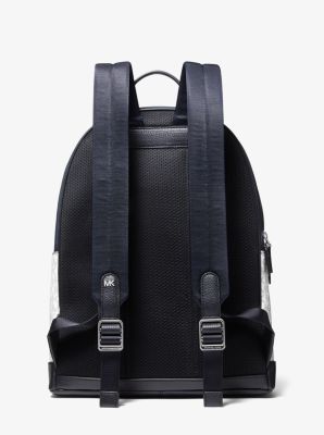 Hudson Color-Block Logo and Leather Backpack