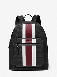 Hudson Logo Stripe Backpack - BLK/MERLOT - 33F0LHDB2Z