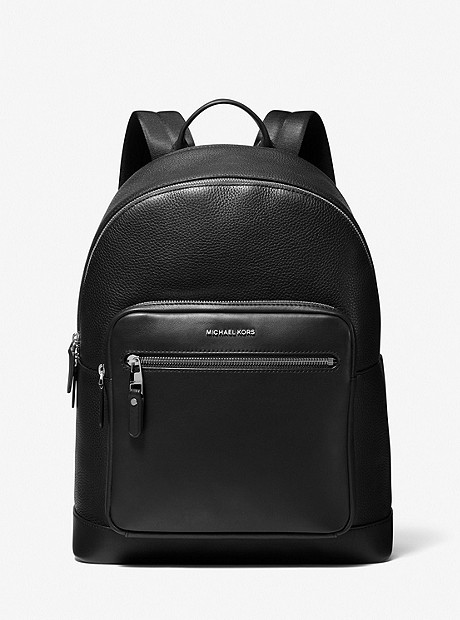 Hudson Pebbled Leather Backpack - BLACK - 33F0LHDB8L