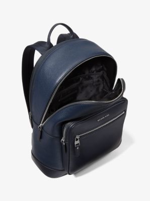 Michael Kors Men's Faux-Leather Varsity Stripe Logo Backpack, Navy