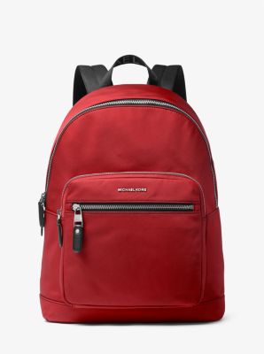 Michael Kors Hudson Pebbled Leather Backpack in Red for Men