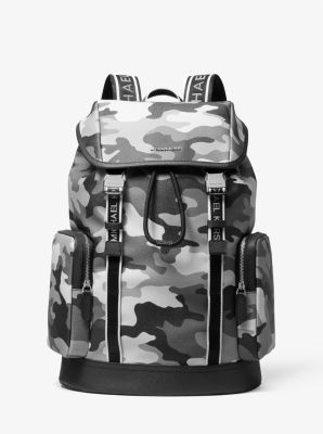 Michael kors black clearance camo backpack