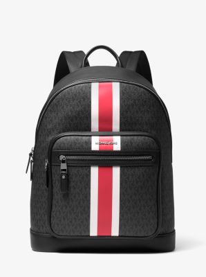 Arriba 69+ imagen michael kors hudson logo stripe backpack