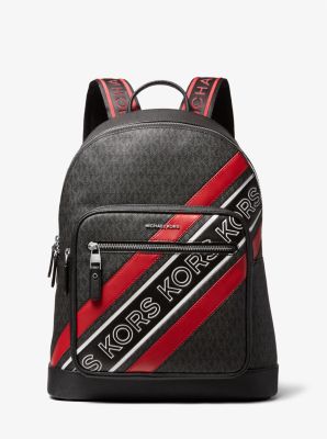 Hudson Logo Embossed Stripe Backpack Michael Kors Canada