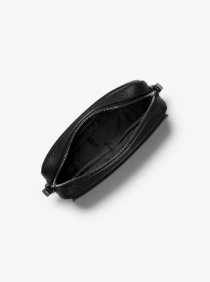 Hudson Crocodile Embossed Leather and Logo Crossbody Bag