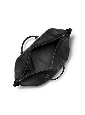 Louis Vuitton Shiny Pebbled Leather Duffle Bag Black