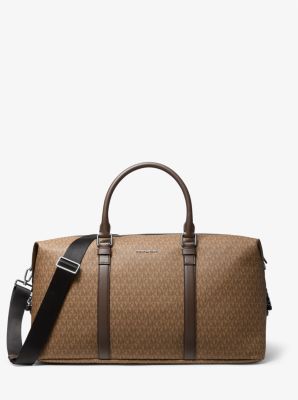 Michael Kors Men's Cooper Large Luggage Suede and Pebbled Leather Sport Flap Backpack
