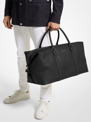 Mk Hudson Leather Duffel Bag - Luggage Brown - Michael Kors