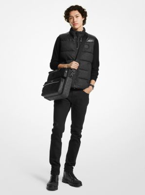 Brooklyn Recycled Nylon and Logo Briefcase