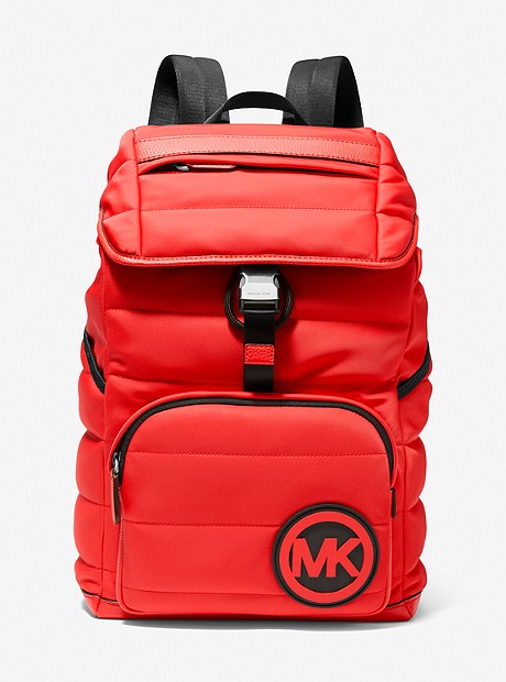 Brooklyn Quilted Nylon Backpack - RED - 33F2LBKB6O