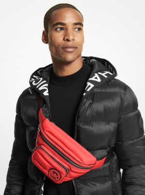 Brooklyn Quilted Nylon Belt Bag in RED | Michael Kors