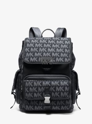 Michael Kors Hudson Monogram Backpack - Black