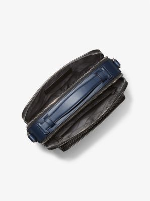 Hudson Pebbled Leather Crossbody Bag in NAVY | Michael Kors
