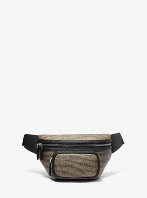 Hudson Animal Print Logo Sling Pack in OLIVE COMBO | Michael Kors