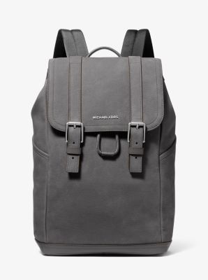 Michael kors grey leather backpack hotsell