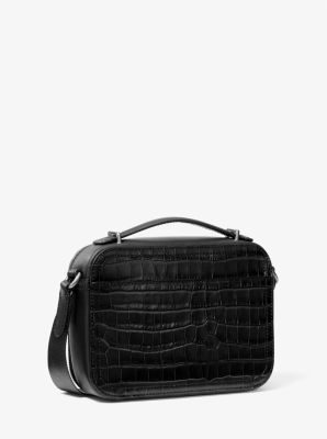 Hudson Crocodile Embossed Leather Crossbody Bag image number 2