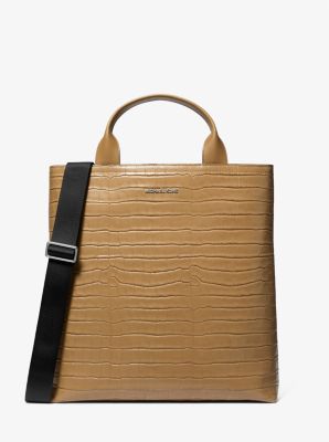 Hudson Crocodile Embossed Leather Tote Bag image number 0