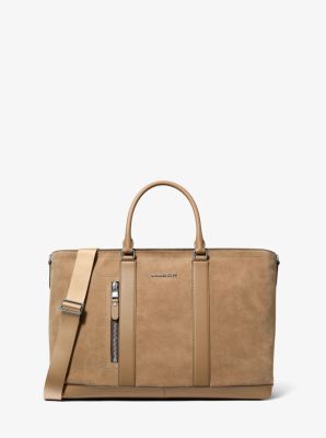 Michael Kors Hudson Suede Tote Bag In Brown