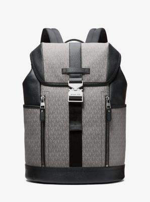 MK Pilotenrucksack Hudson Mit Signature-Logomuster - Grau