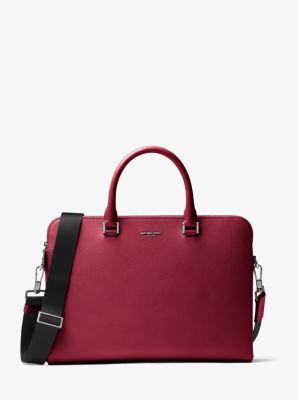 Michael kors leather on sale briefcase