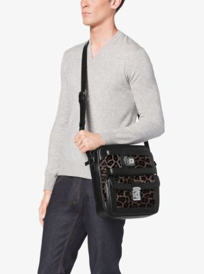 Scott Cargo Leopard Calf Hair Flight Bag