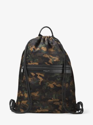 Kent Camouflage Nylon Drawstring Backpack | Michael Kors