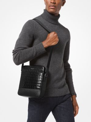 Pochette Homme en Cuir Crocodile pour Tablette